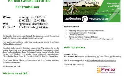 Workshop-Fit und Gesund durch die Fahrradsaison
